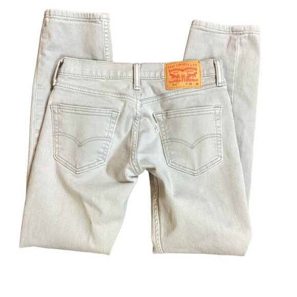 Levi's 511 Jeans Light Gray Straight Slim 5-Pocket 29x32 (*30x30) #206M - Picture 6 of 11